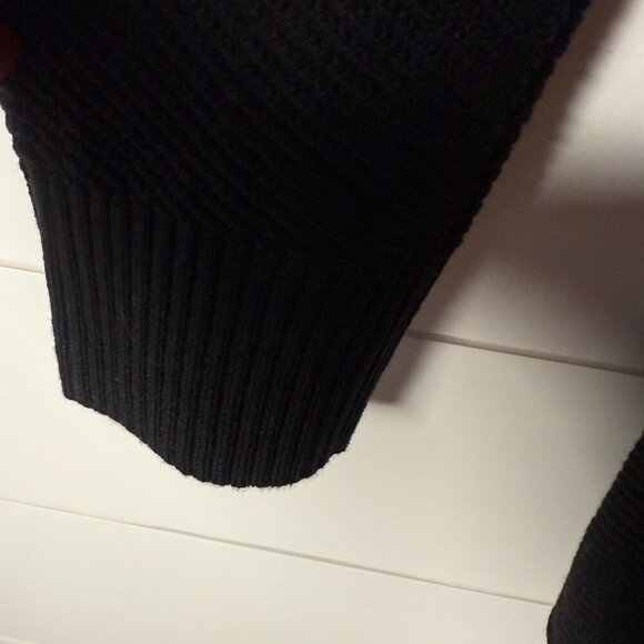 Leo & Ugo Black Quarter Zip Wool Blend 3/48 - Picture 5 of 8